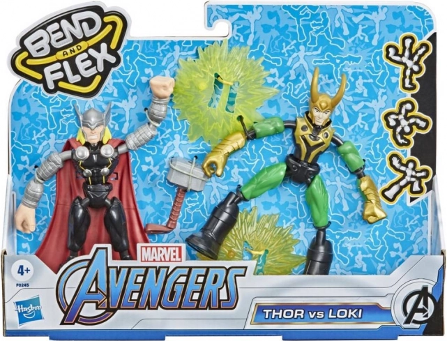 Hasbro Bend and Flex Thor et Loki – figurines articulées MARVEL