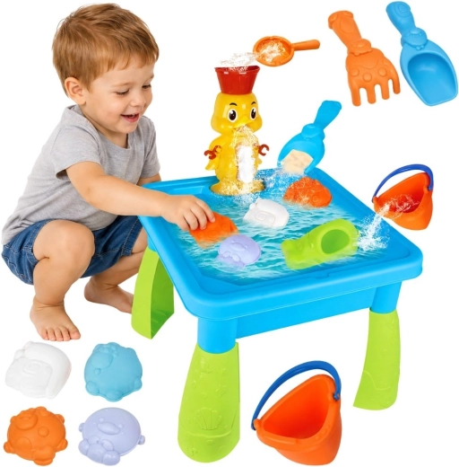 Table de jeu Woopie 2 en 1, eau et sable, pour enfants