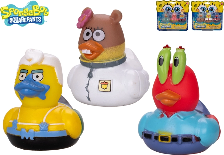 Set de bain – petits canards SPONGEBOB, Sandy et Squidward (3 pcs)