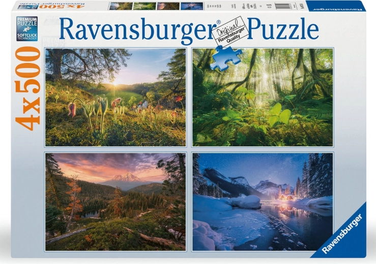 Puzzle Quatre saisons 4×500 pièces Ravensburger