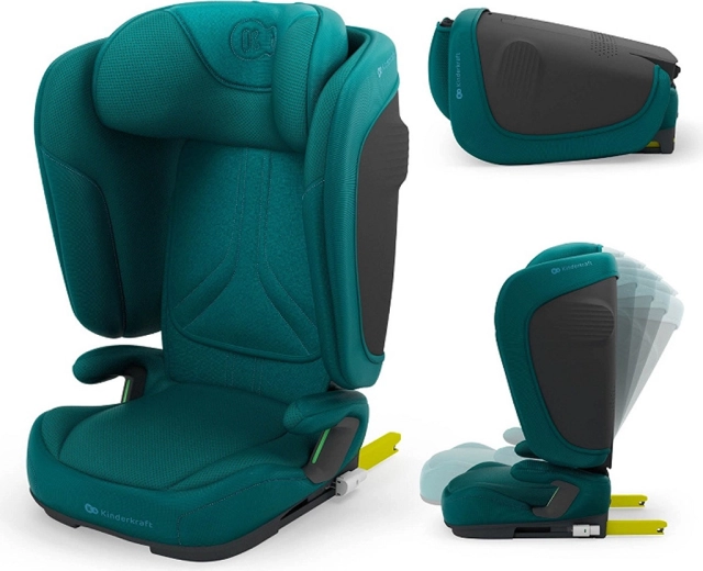 Siège auto pliable Kinderkraft Unity 2 i-Size 100–150 cm vert