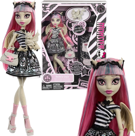 Monster High poupée Rochelle Goyle 26 cm Creeproduction avec accessoires et animal de compagnie Roux