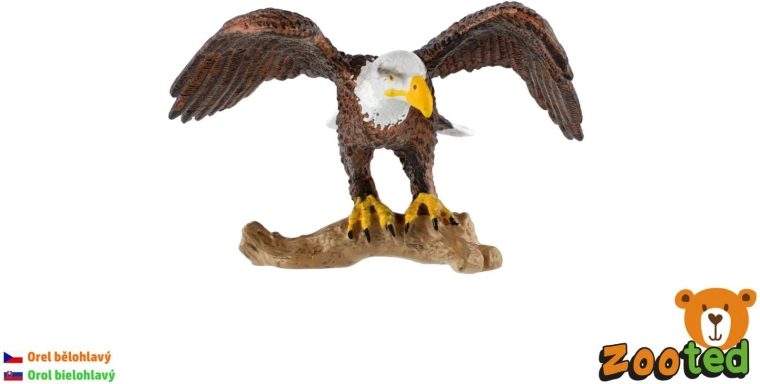 Figurine en plastique d’aigle à tête blanche 8 cm