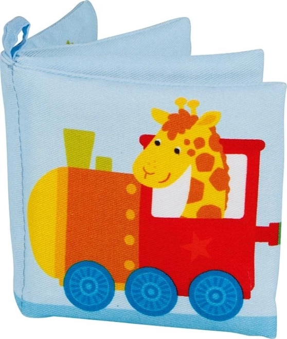 Livre bruissant en coton avec sifflet – petit train