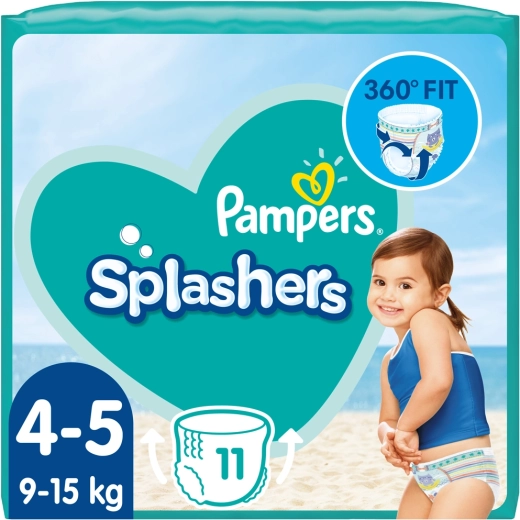 Pampers Splashers couches-culottes pour l’eau taille 4 (9–15 kg, 11 pcs)