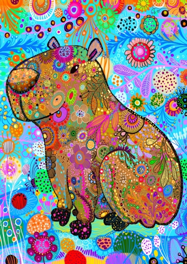 Puzzle Enjoy Capybara à motifs 1000 pièces