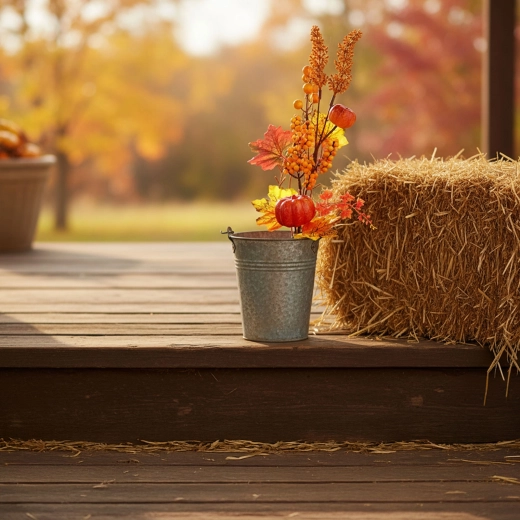 Branche décorative d’automne avec baies, 62 cm - 1 pièce