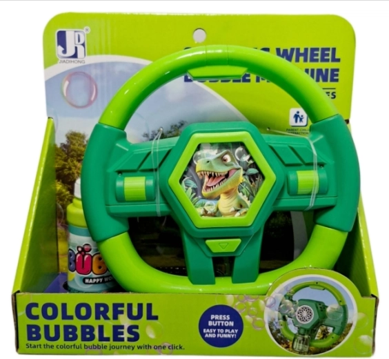Volant à bulles avec motif dinosaure et effet lumineux