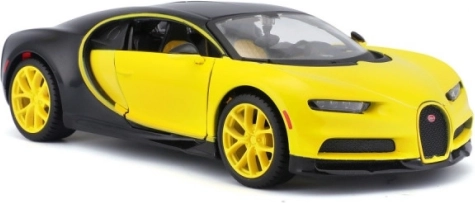 Modèle de collection BUGATTI Chiron jaune‑noir 1:24