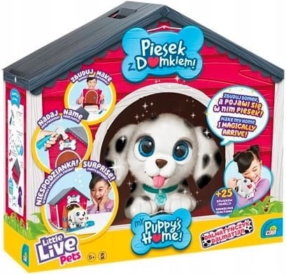 Maskot Little Live Pets dalmatien avec maisonnette