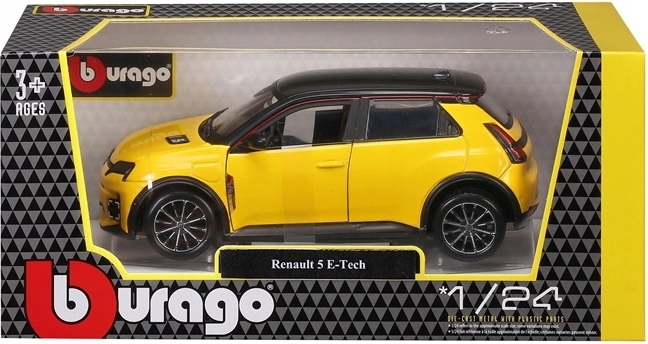 Bburago Renault 5 E‑Tech electric 1:24 modèle métallique jaune