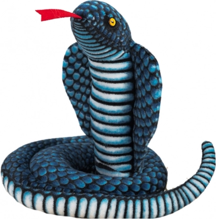 Serpent en peluche cobra royal bleu 100 cm