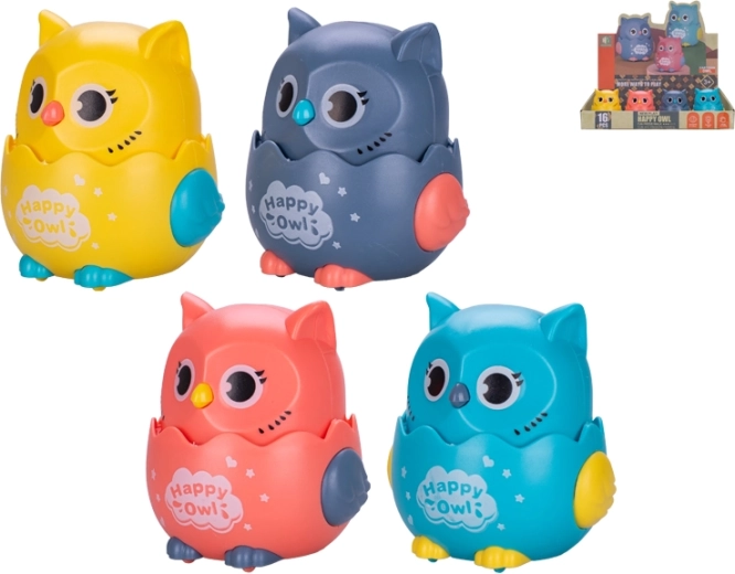 Chouette roulante à ressort 7 cm – jouet amusant pour enfants dès 3 ans