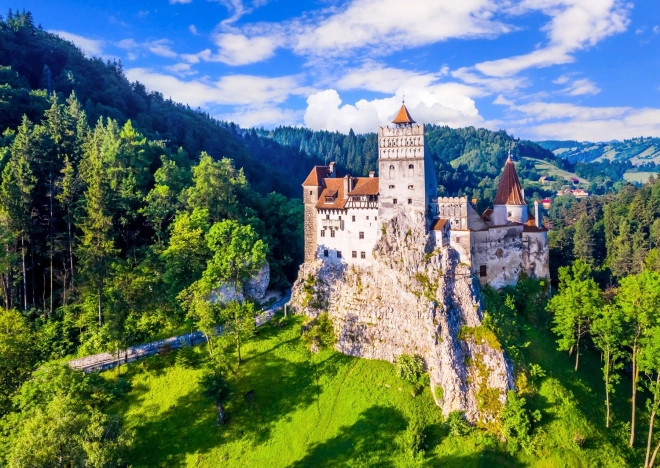 enjoy puzzle château de bran en été 1000 pièces
