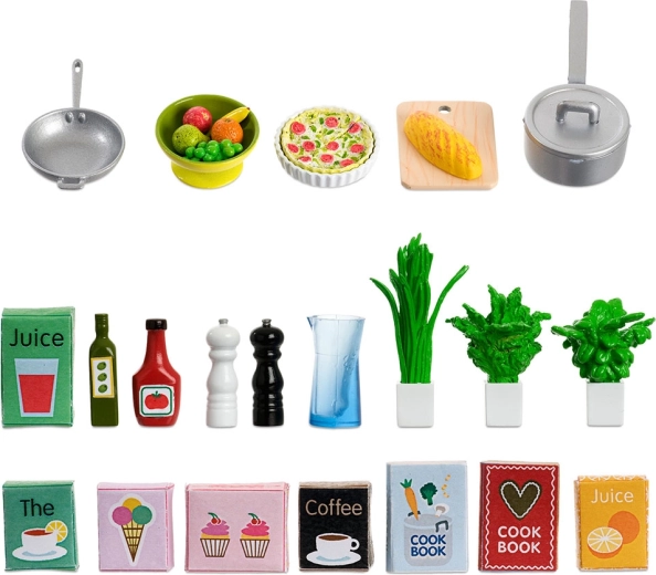 Accessoires de cuisine Lundby et aliments pour maison de poupées