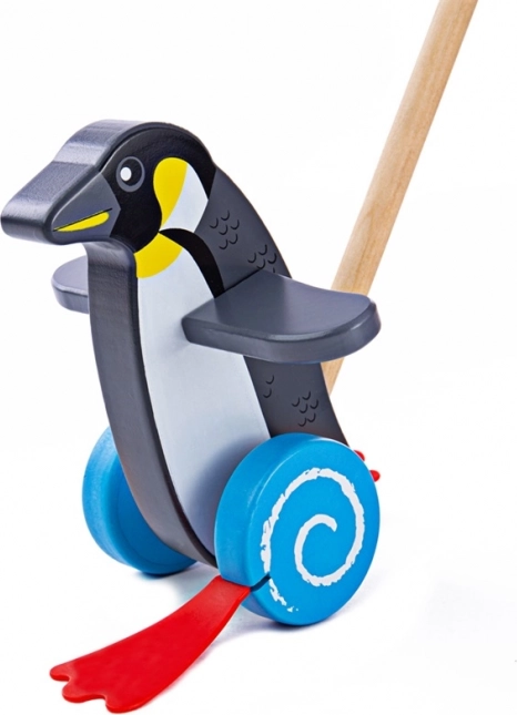 Bigjigs Pousseur en bois Pingouin