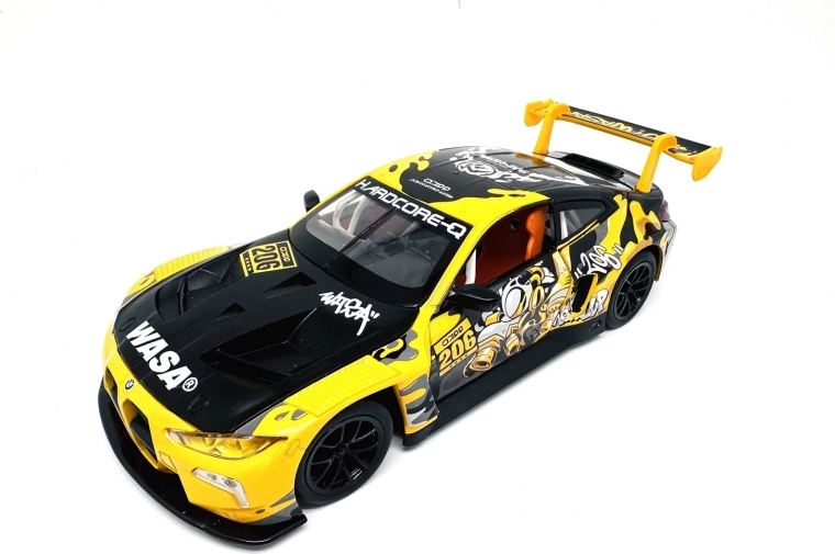 BMW M4 GT3 WASA modèle de voiture 1:24 avec lumière et son
