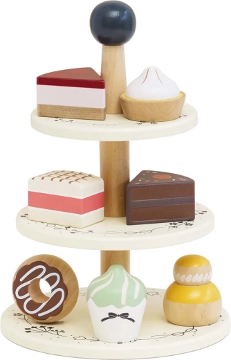 Présentoir à pâtisseries en bois à trois niveaux Le Toy Van