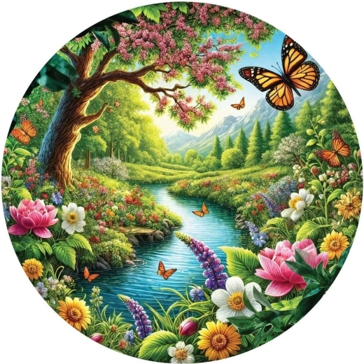 Puzzle rond Jardin du Monarque 570 pièces