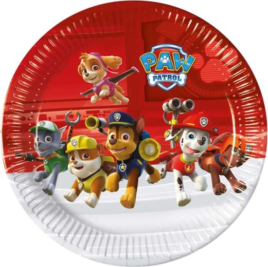 Assiettes en papier PAW PATROL 23 cm, 8 pcs