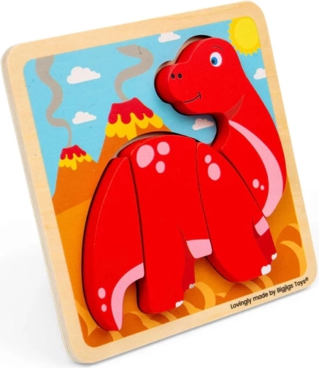 Puzzle d’encastrement en bois Diplodocus Bigjigs Toys