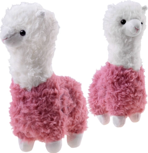 Alpaga en peluche – lama toute douce 28 cm – Rose