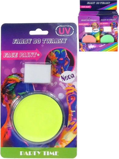 Peintures pour le visage pour enfants classiques/UV néon 12 couleurs - 1 set