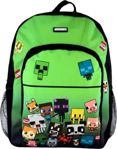 Sac à dos scolaire Minecraft personnages 21 l noir-vert 42 cm