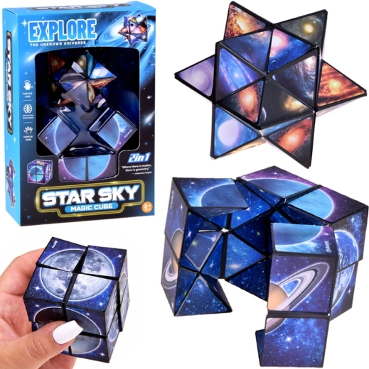 Cube de transformation magique 2-en-1 Star Sky – puzzle cosmique