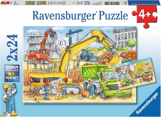 RAVENSBURGER Puzzle Travaux sur le chantier 2x24 pièces