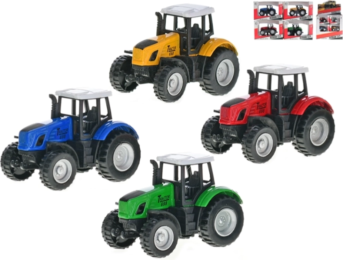 Tracteur en métal 8 cm à rétrofriction