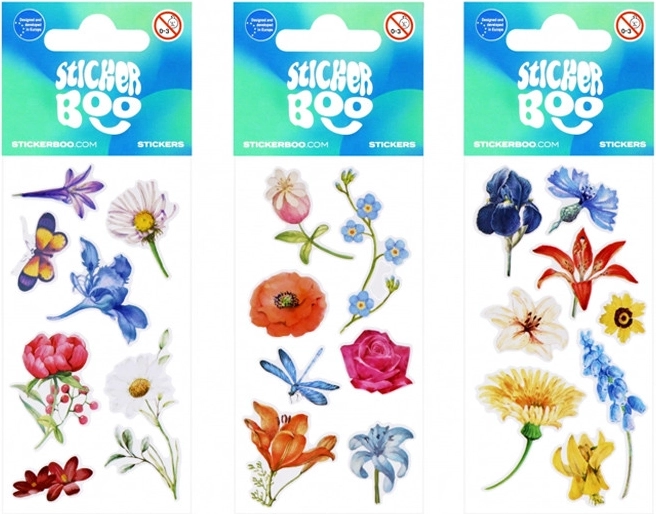 Autocollants avec fleurs - 1 pièce