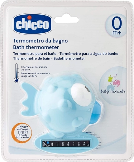 Thermomètre de bain Chicco poisson bleu clair