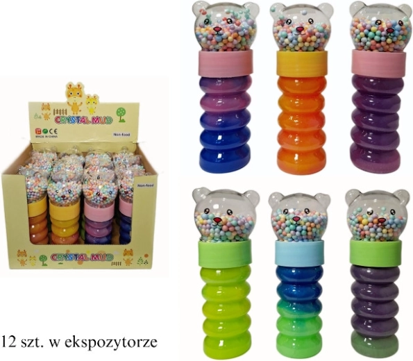 Slime plastique en tube avec motif ourson