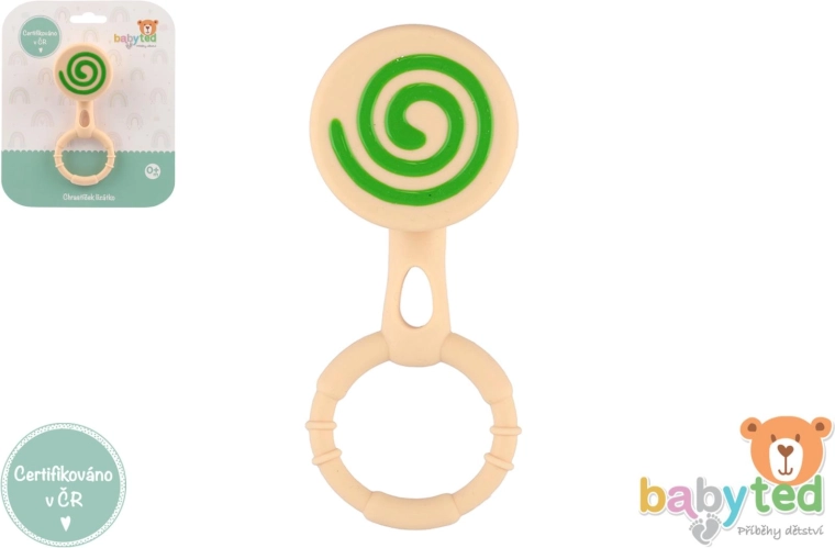 Hochet et anneau de dentition en silicone en forme de sucette pour bébés 0m+