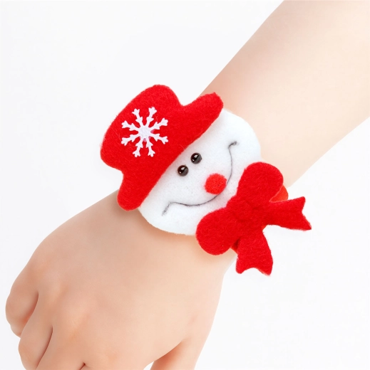 Bracelet de Noël et accessoire pour chignon bonhomme de neige 21 × 8 cm