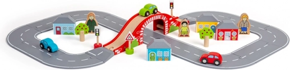 Route en bois en forme de huit Bigjigs