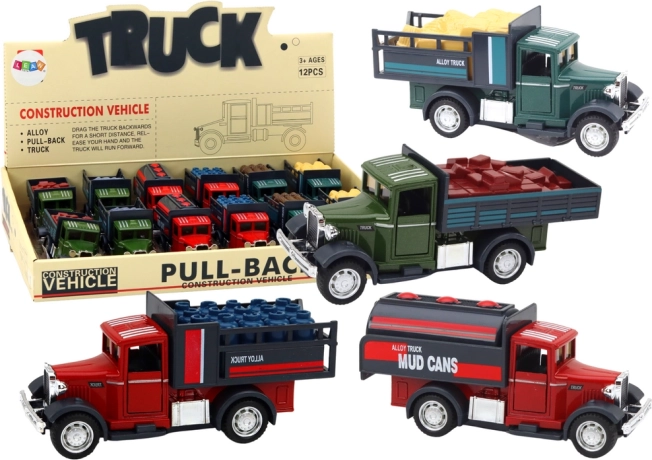 Camionnette miniature en métal avec portes ouvrantes, lumières et sons