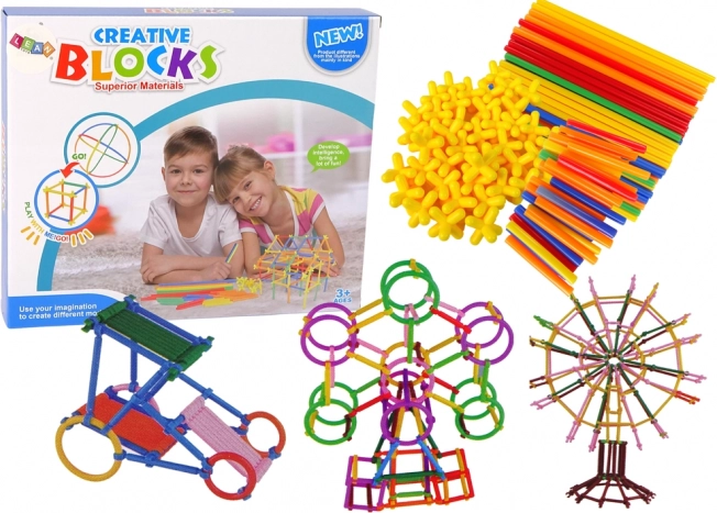 Jeu de construction de tiges et pailles