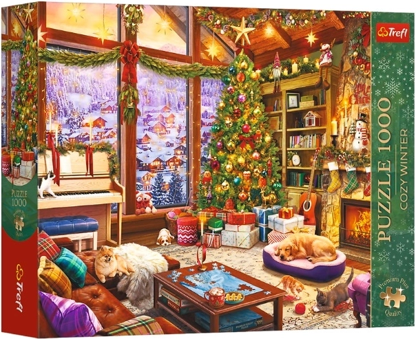 Puzzle de Noël premium plus « Świąteczny wieczór » 1000 pièces