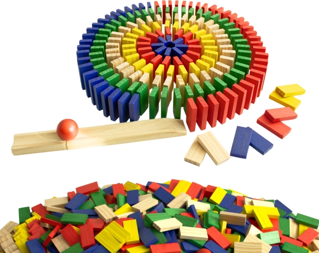 Dominos en bois colorés 800 pièces 2Kids Toys