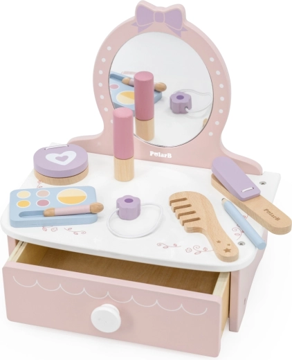 Coiffeuse cosmétique pour enfants en bois PolarB avec accessoires