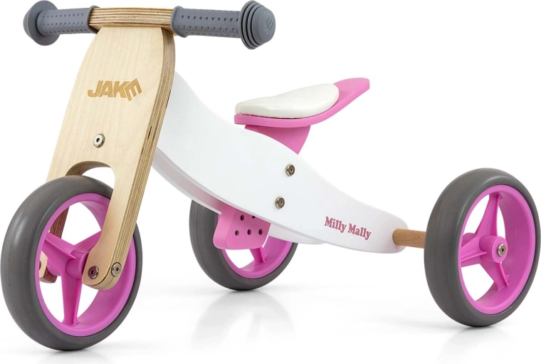 Milly Mally draisienne et tricycle 2-en-1 Jake classic pink - 1 pièce