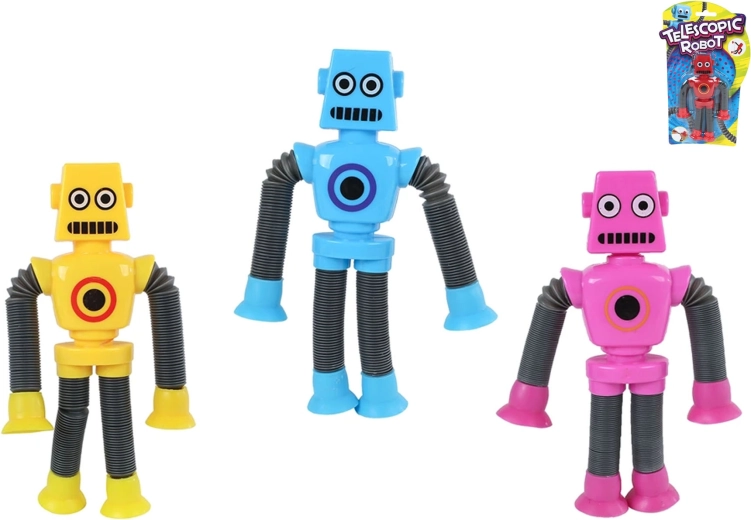 Robot extensible avec ventouses et éclairage LED pour enfants