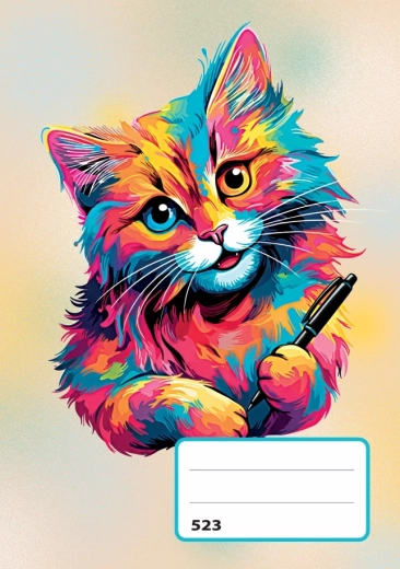 Cahier A5 ligné 20 feuilles chat