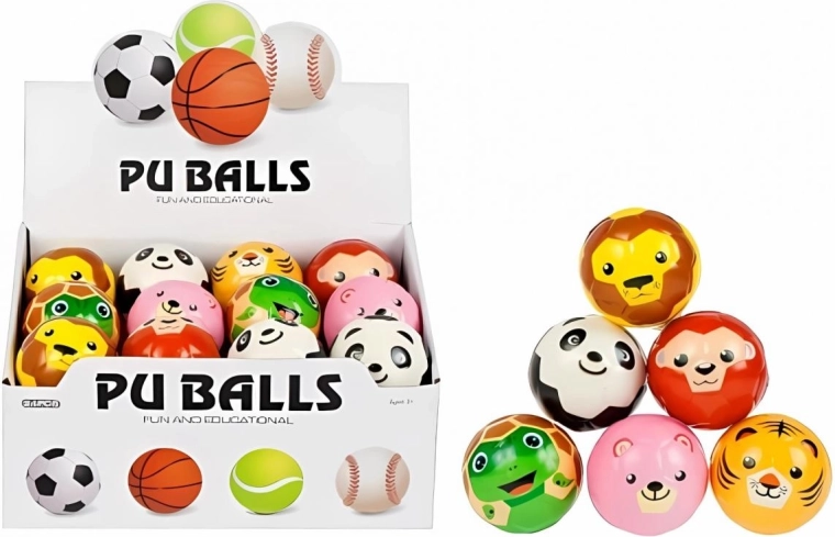 Balle antistress Mega Creative avec motif animal - 1 pièce