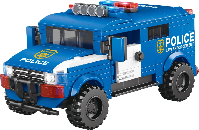 Jeu de construction voiture de police 17 cm