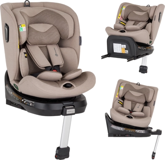 Siège auto rotatif Petite&Mars Twistguard Pro i-Size tan brown air 40–150 cm (0–36 kg)