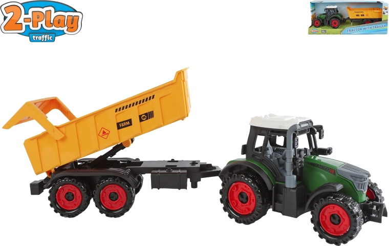 Tracteur avec remorque à friction 2-Play Traffic - 1 pièce