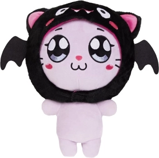 Chaton en peluche avec capuche chauve-souris – jouet éducatif 10m+